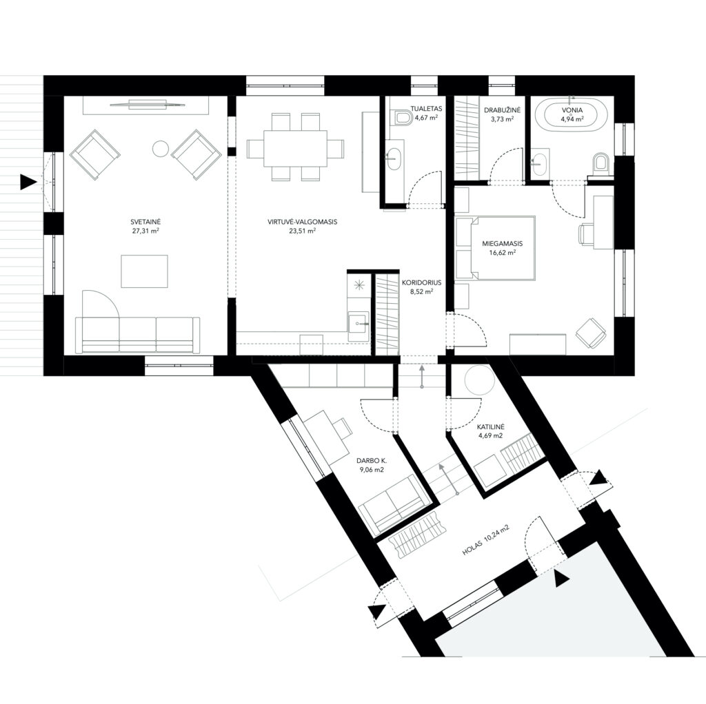 Namo Molėtuose planas