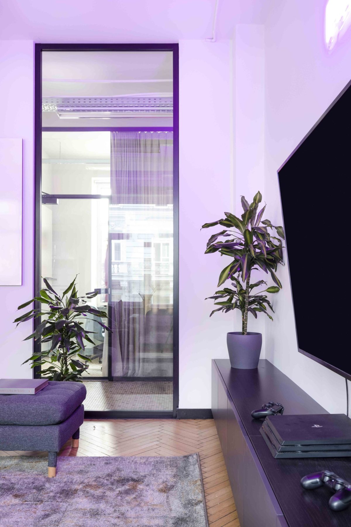 Stiklo vitrina biure